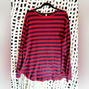 Tickled Teal, 2XL Striped Top